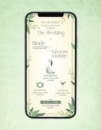 Wedding And Reception Invitation Card