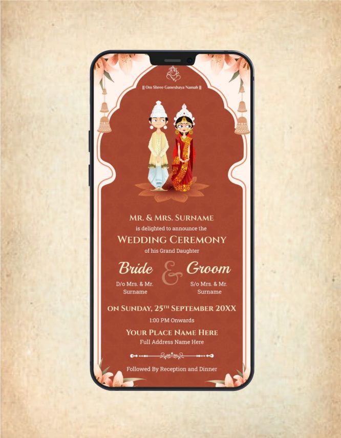 Bengali Wedding Ceremony Invitation