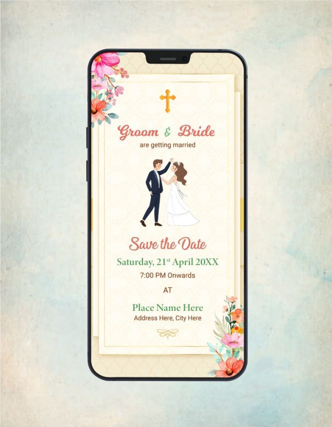 Christian Wedding Save the Date Card