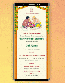 Ear Piercing Ceremony Invitation GIF Card