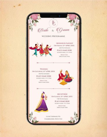 Multiple Events Wedding Invitation Card
