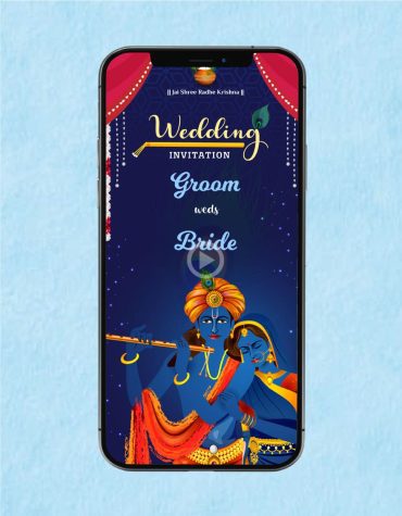 Radha Krishna Theme Wedding Invite Video