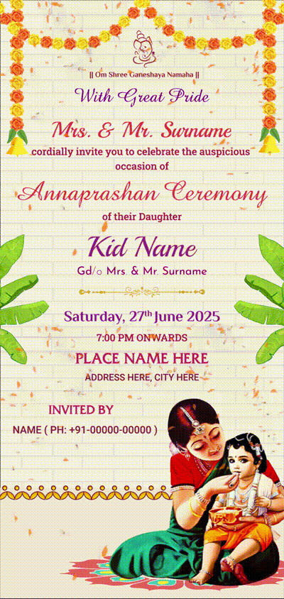 Annaprashan Invitation GIF Card