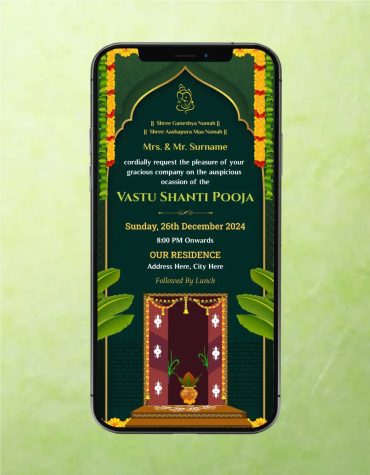 Vastu Shanti Pooja Invitation Card