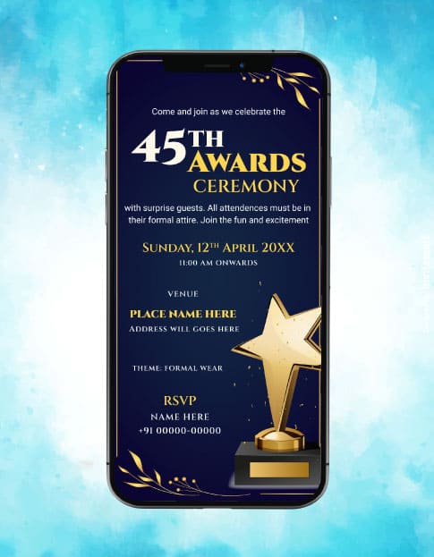 45th Awards Ceremony Invitation