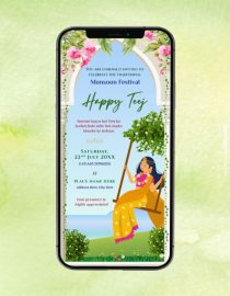 Teej Festival Invitation Card