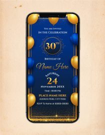 30th Birthday Invitation Card