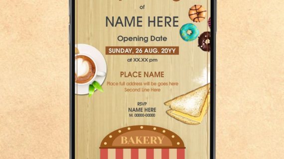 Cake Shop Opening Invitation Card | IM-2211