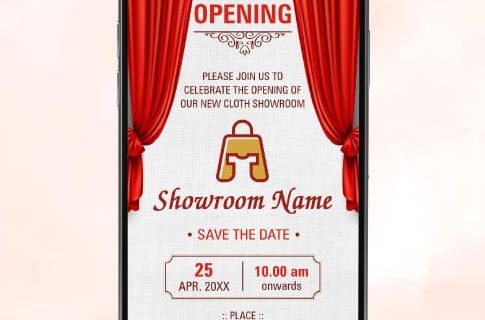 Cloth Shop Opening Invitation Card | IM-2246
