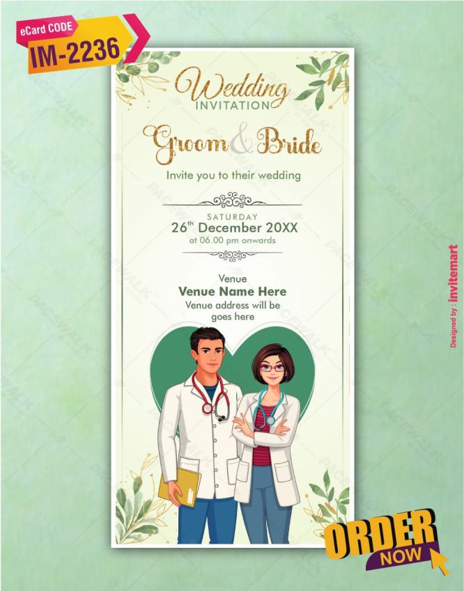 Doctor Wedding Card