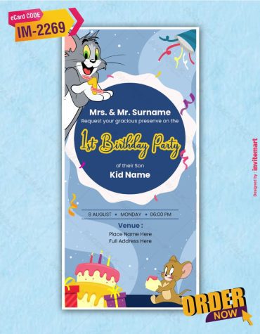 Tom and Jerry Birthday Invitation