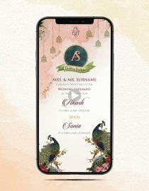 Traditional Peacock Theme Wedding Invitation Video