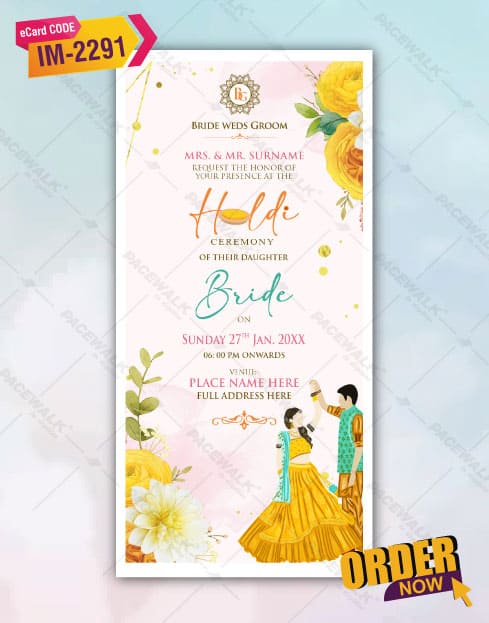 Haldi Invitation Card