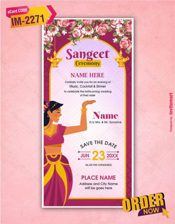 Sangeet Invitation Template