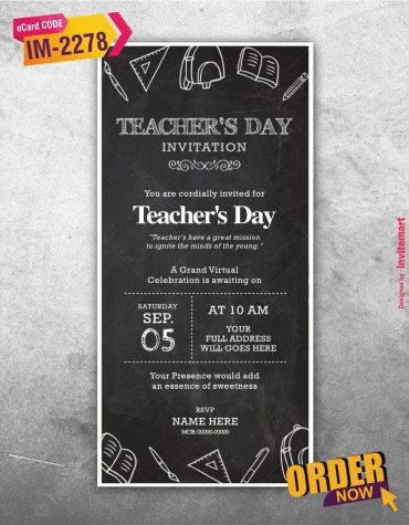 Teachers Day Invitation Card