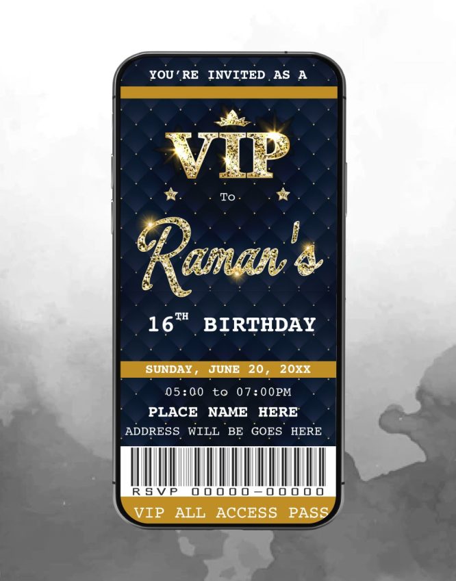 VIP Birthday Invitations