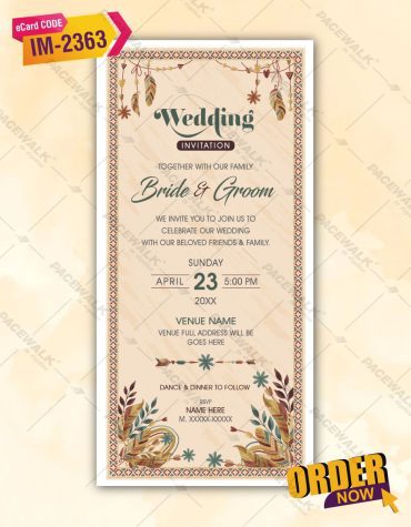 Bohemian Wedding Invitation
