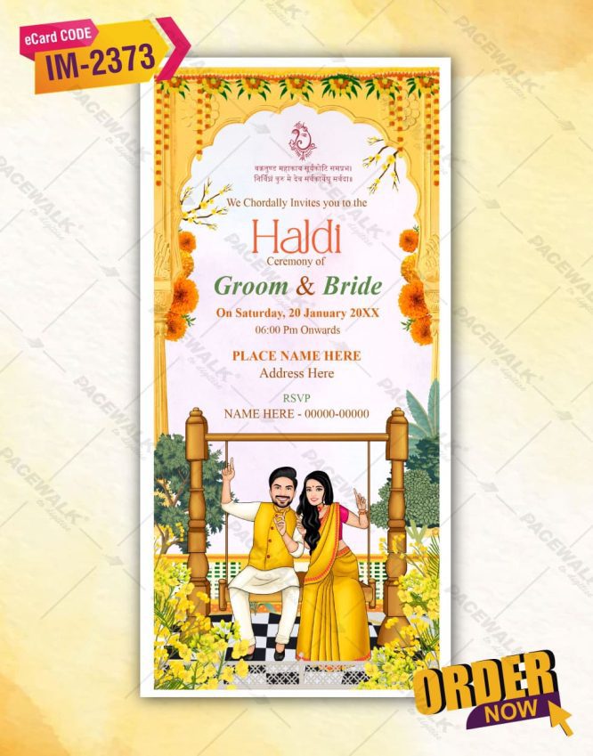 Haldi Function Invitation Card