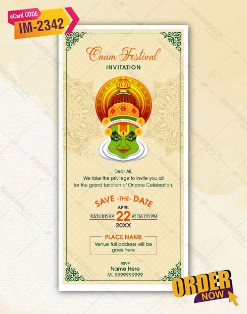 Onam Festival Invitation