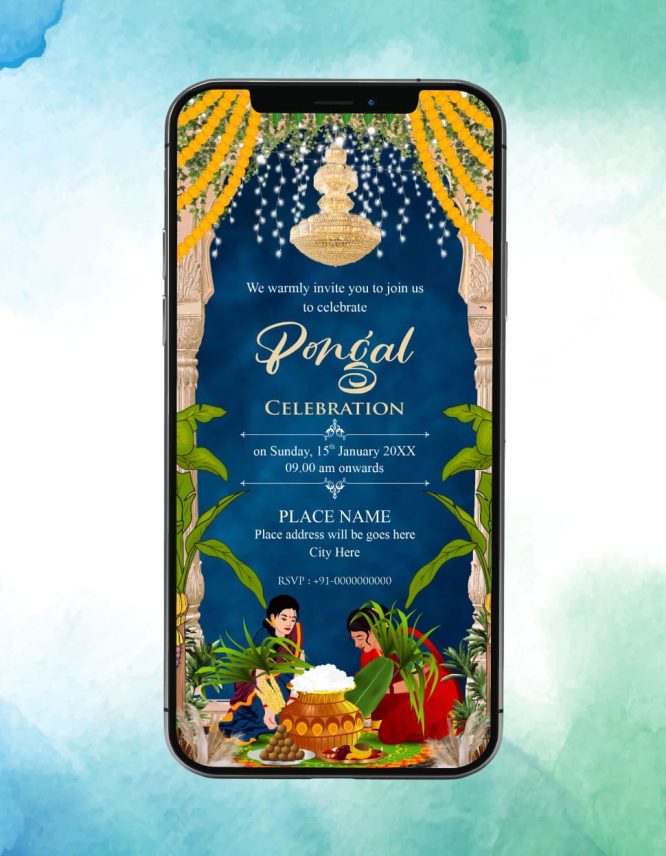 Pongal Invitation Card