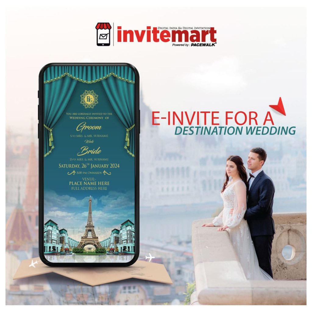 E-invite for a destination wedding