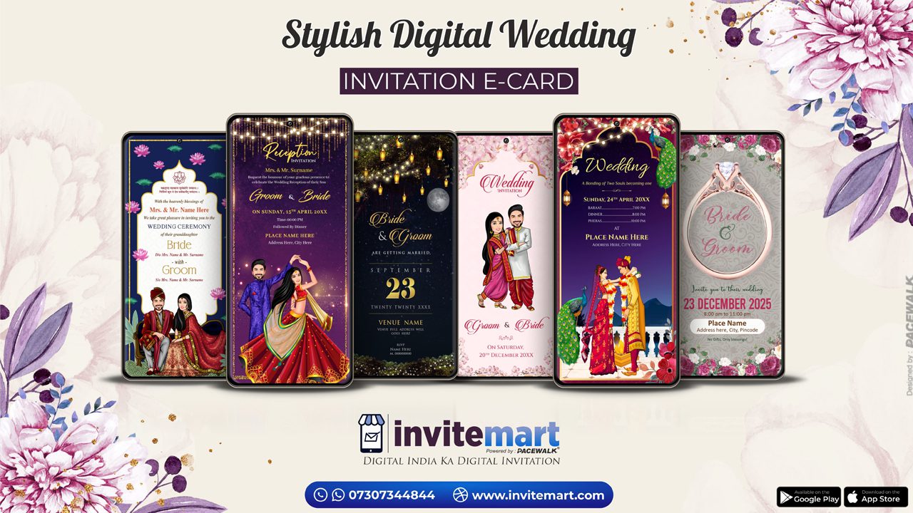 Types of Stylish Online Digital Wedding Card Invitations
