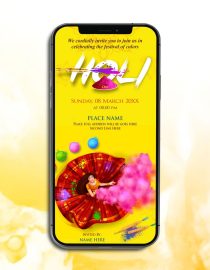 Holi Party Invitation Card Online
