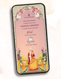 Animated Floral Wedding Invitation Video