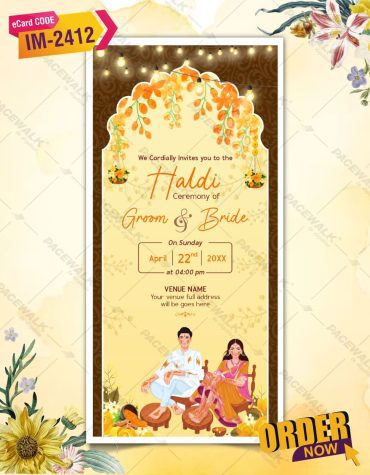 Haldi Ceremony Invitation Card Online