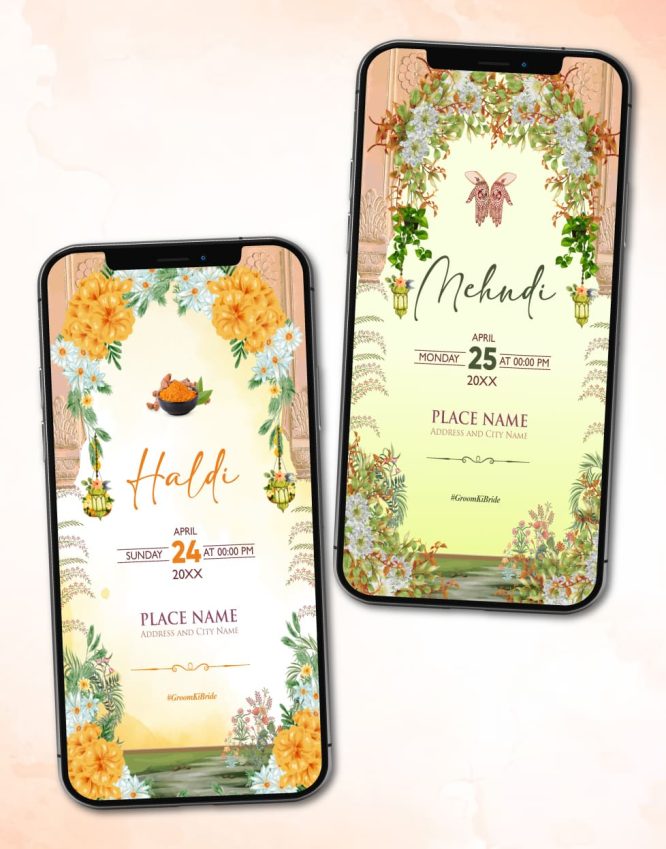 Floral Multiple Function Wedding Invitation PDF