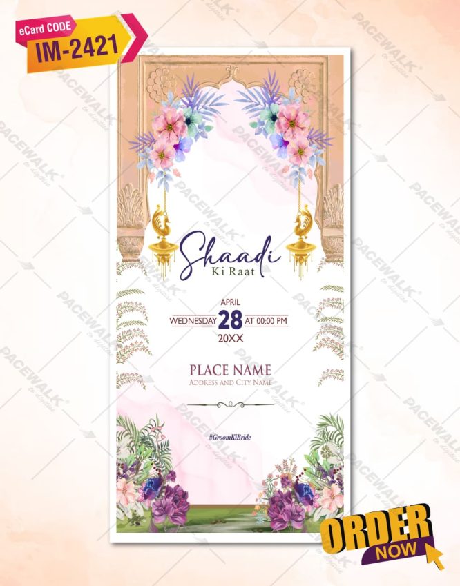 Floral Multiple Function Wedding Invitation PDF