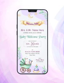 Baby Welcome Party Invitation Card