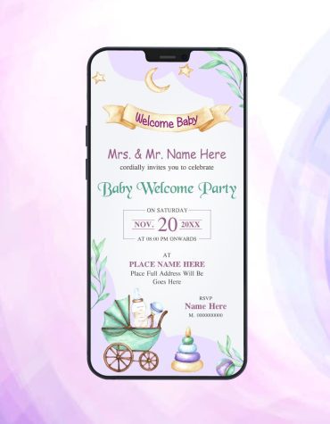 Baby Welcome Party Invitation Card