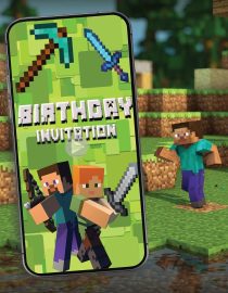 Minecraft Birthday Invitation Video