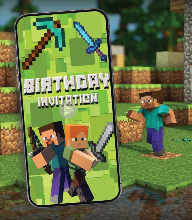Minecraft Birthday Invitation Video