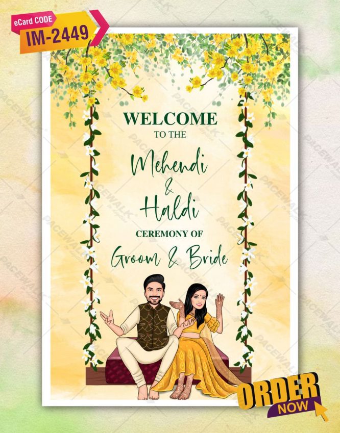 Haldi & Mehndi Signage Board