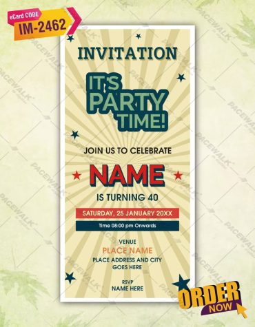 40th Birthday Party Invitation