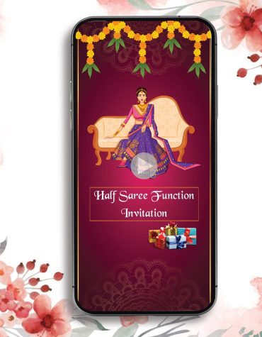Half Saree Function Video Invitation