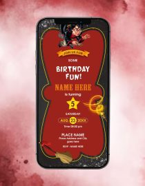 Harry Potter Birthday Invitation Card