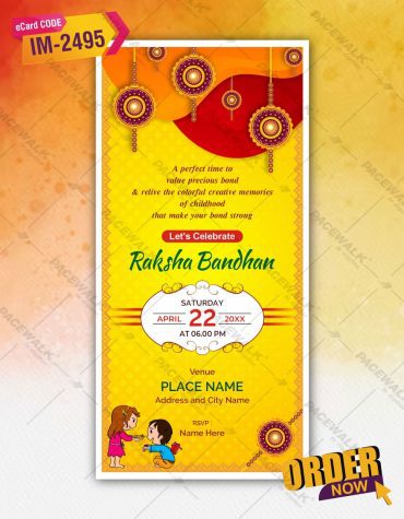 Raksha Bandhan Invitation Card
