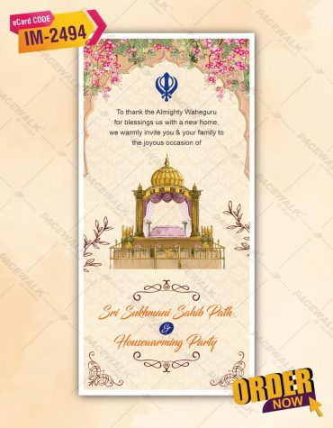 Sri Sukhmani Sahib Path & Housewarming Invitation