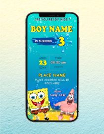 Spongebob Birthday Invitation