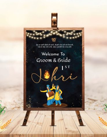 Lohri Party Welcome Signage Board
