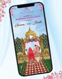 Caricature Punjabi Sikh Wedding Invitation Video