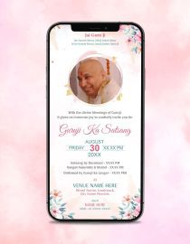 Guruji Satsang Invitation Card