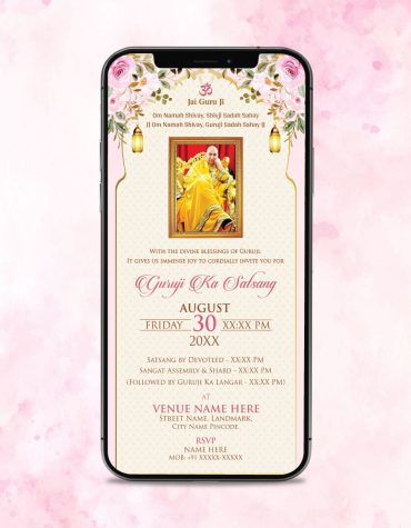Guruji Satsang Invitation Card Online