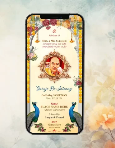 Guruji Satsang Invite Card