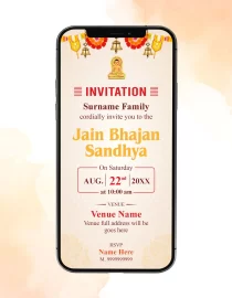 Jain Bhajan Sandhya Invitation