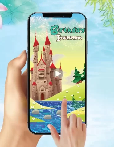 Princess Castle Animated Birthday Invitation Video